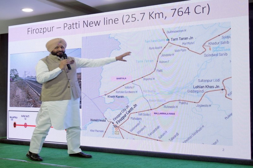 ਫਿਰੋਜ਼ਪੁਰ-ਪੱਟੀ ਰੇਲ ਲਿੰਕ ਨੂੰ ਕੇਂਦਰ ਵੱਲੋਂ ਹਰੀ ਝੰਡੀ